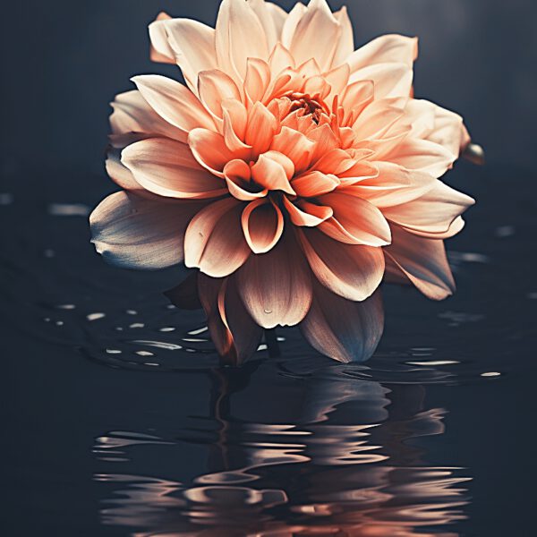 wall art dalia reflection - wall decoration of dalia reflection "Dahlia Reflection" invites you to a world of enchantment and reflection, where the beauty of the dahlia comes to life in a play of light, color and mystery. This wall decoration captures the delicate splendor of the dahlia and reflects it in a serene water feature, creating an atmosphere of tranquility and harmony. With subtle brushwork and vibrant colors, the dahlia is depicted as a symbol of elegance and sophistication, its petals gently swaying on the surface of the water. The reflection adds an element of depth and enchantment to the artwork, creating a sense of magic and wonder. "Dahlia Reflection" brings a touch of natural splendor and serenity to any space in which it is placed. Whether in the bedroom, living room or study, this wall decoration will add an atmosphere of tranquility and contemplation to your interior. Immerse yourself in the enchanting splendor of "Dahlia Reflection" and be taken on a journey of beauty and serenity amid the serene world of flowers and reflections. all decor, wall decor, wall art, wall art, canvas prints, modern wall decor, abstract art, landscape prints, home decor, home decor, decorative art.