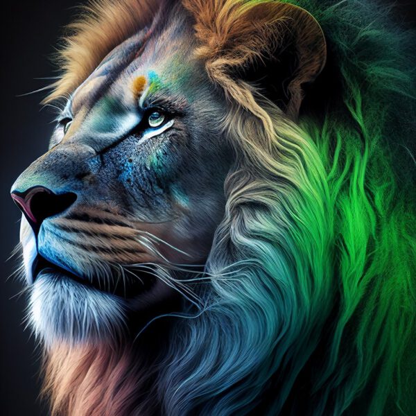 wall art rainbow lion "Rainbow Lion", enchants with the beautiful colors of nature in the majestic shape of the lion. This work of art brings the power and beauty of the lion to life in a brilliant spectrum of colours, as a tribute to the diversity and splendor of the animal kingdom. Bold brushstrokes and vibrant hues accentuate the lion's contours as the rainbow colors dance and play across his imposing figure. It is a celebration of life and energy, in which the power of the lion is enhanced by the vibrant colors of the rainbow. "Rainbow Lion" invites you to a moment of wonder and admiration for the beautiful diversity of nature. It reminds us that beauty comes in all shapes and colors, and that every being possesses a unique and undeniable splendor. Hang this wall decoration in rooms where color and vitality are appreciated, such as the living room, children's room or playroom. Immerse yourself in the dazzling splendor of the “Rainbow Lion” and let the vibrant colors warm your heart and spark your imagination. wall decor, wall decor, wall art, wall art, canvas prints, modern wall decor, abstract art, landscape prints, home decor, home decor, decorative art.